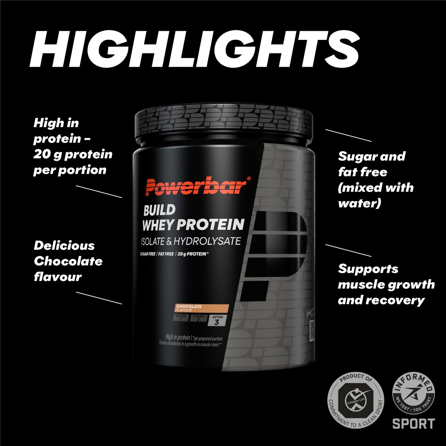 Powerbar Build Whey Chocolate (572g)