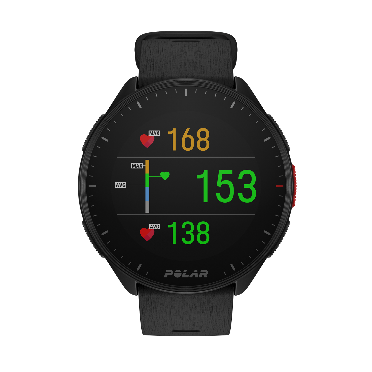 Smartwatch Polar Pacer, Night Black, M-L
