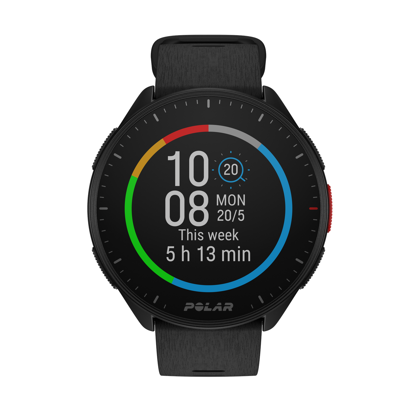 Smartwatch Polar Pacer, Night Black, M-L