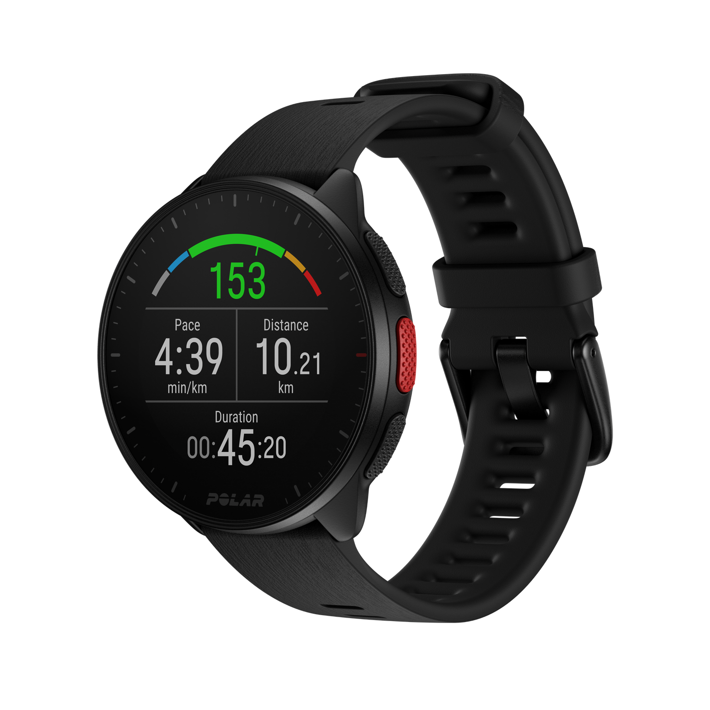 Smartwatch Polar Pacer, Night Black, M-L