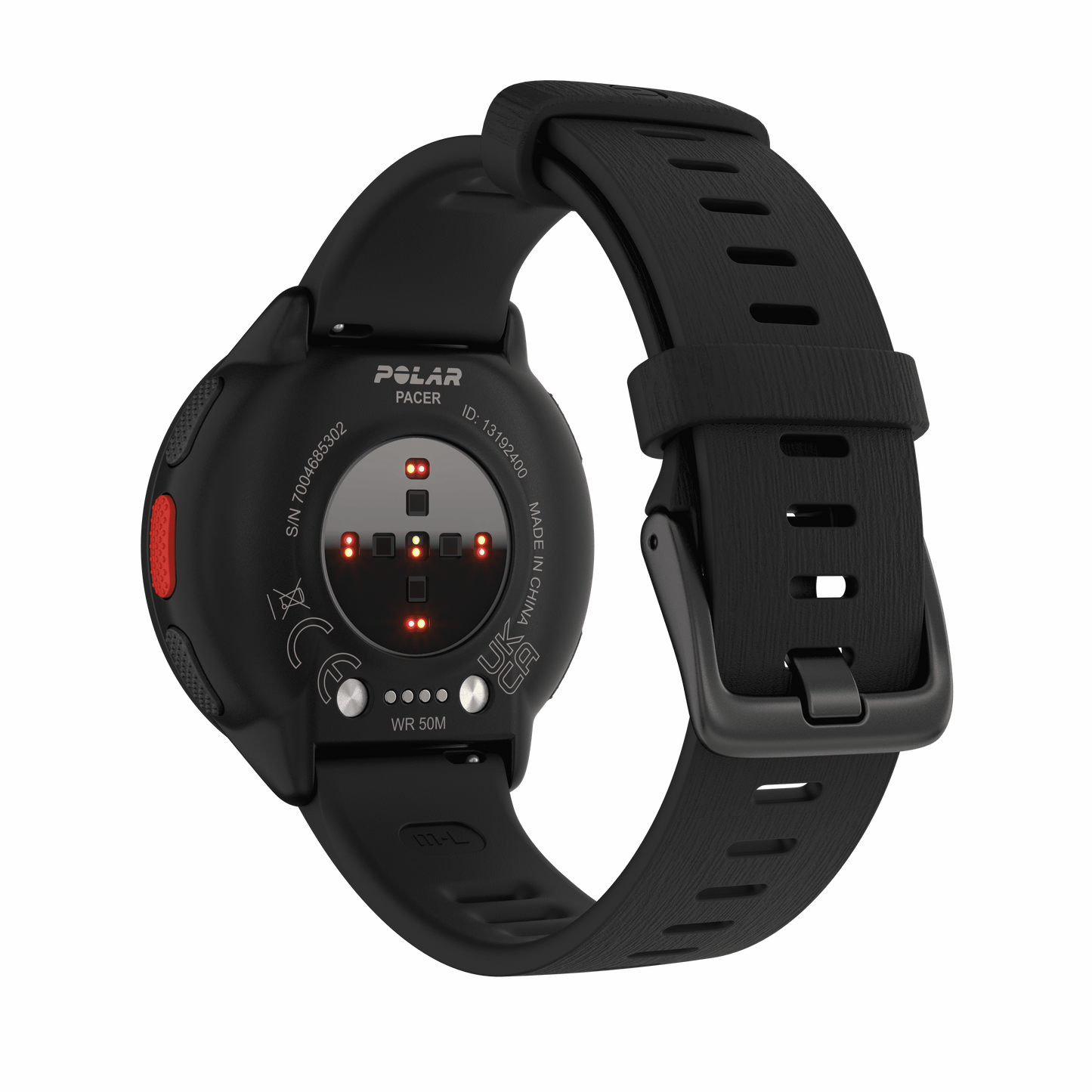 Smartwatch Polar Pacer, Night Black, M-L