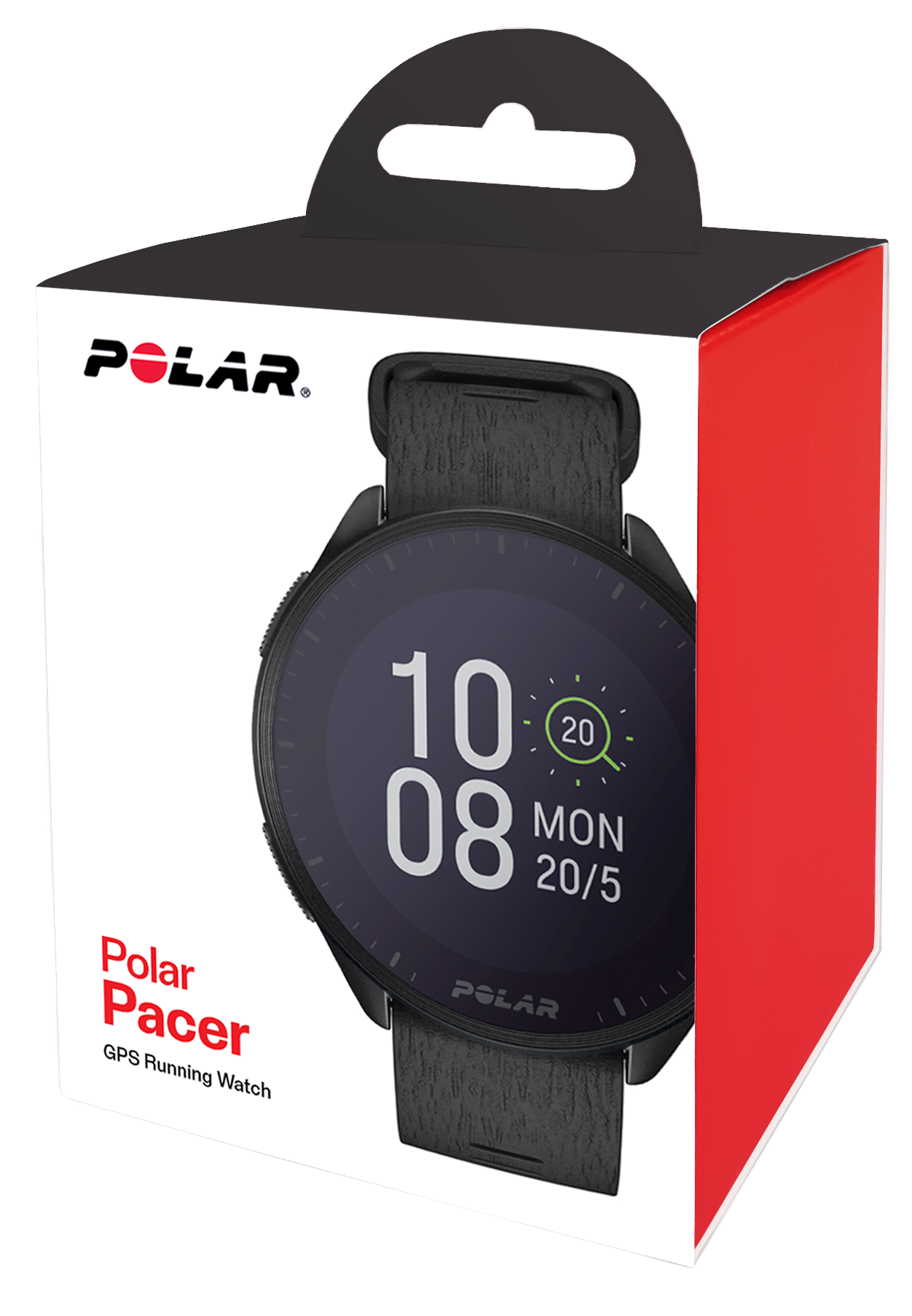 Smartwatch Polar Pacer, Night Black, M-L