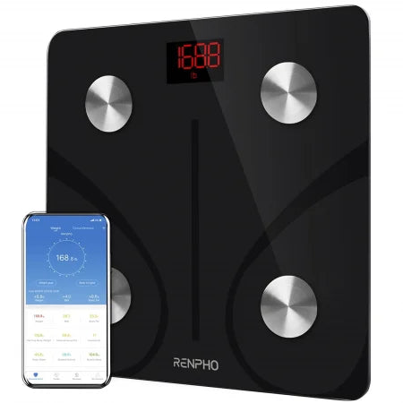 Cantar de baie Smart Renpho CS20M, Maxim 180Kg, 13 masuratori, BMI, BMR IMC, Bluetooth, compatibil Fitbit, Apple Health, Google Fit