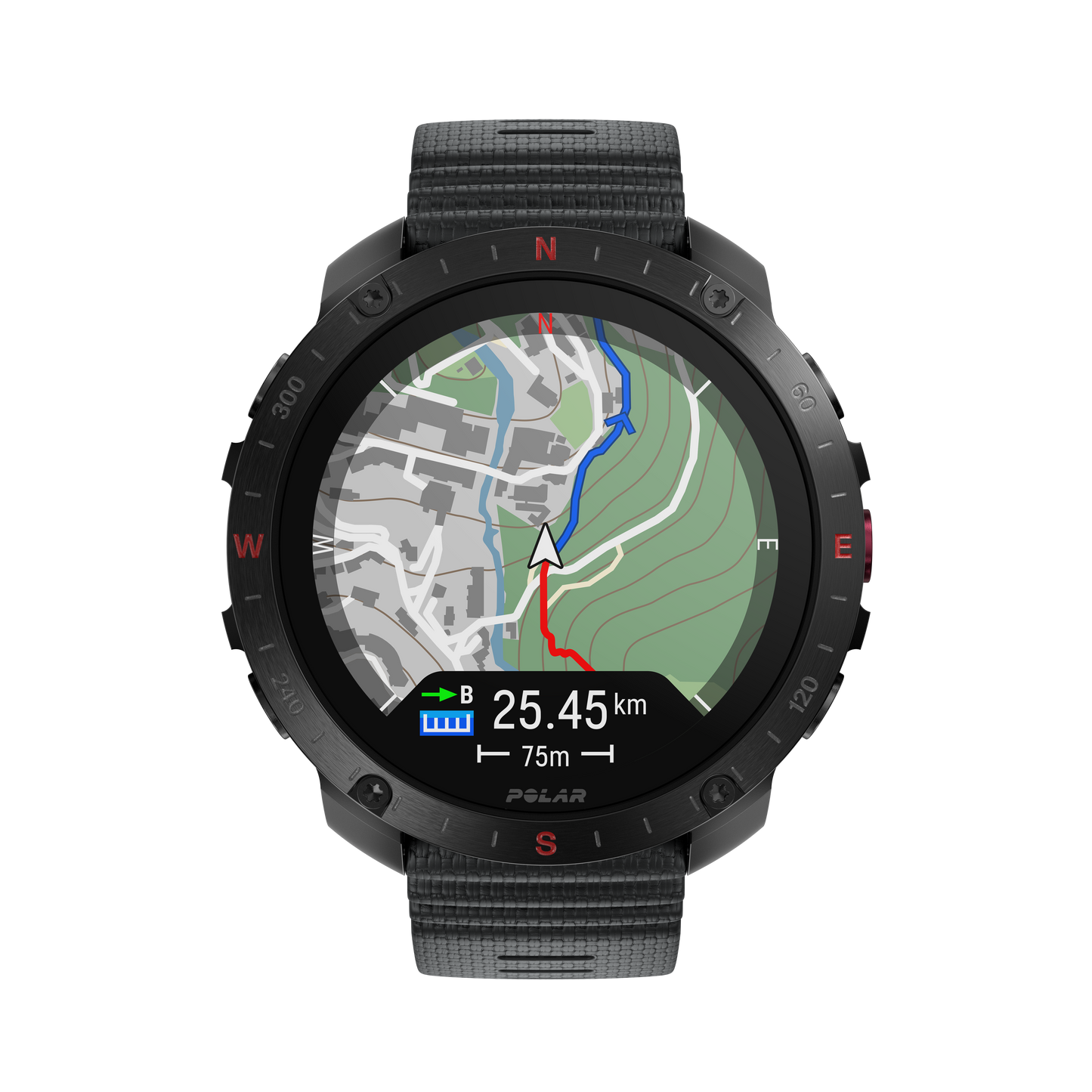 Ceas Polar Grit X2 Pro, Amoled, Night Black, M-L