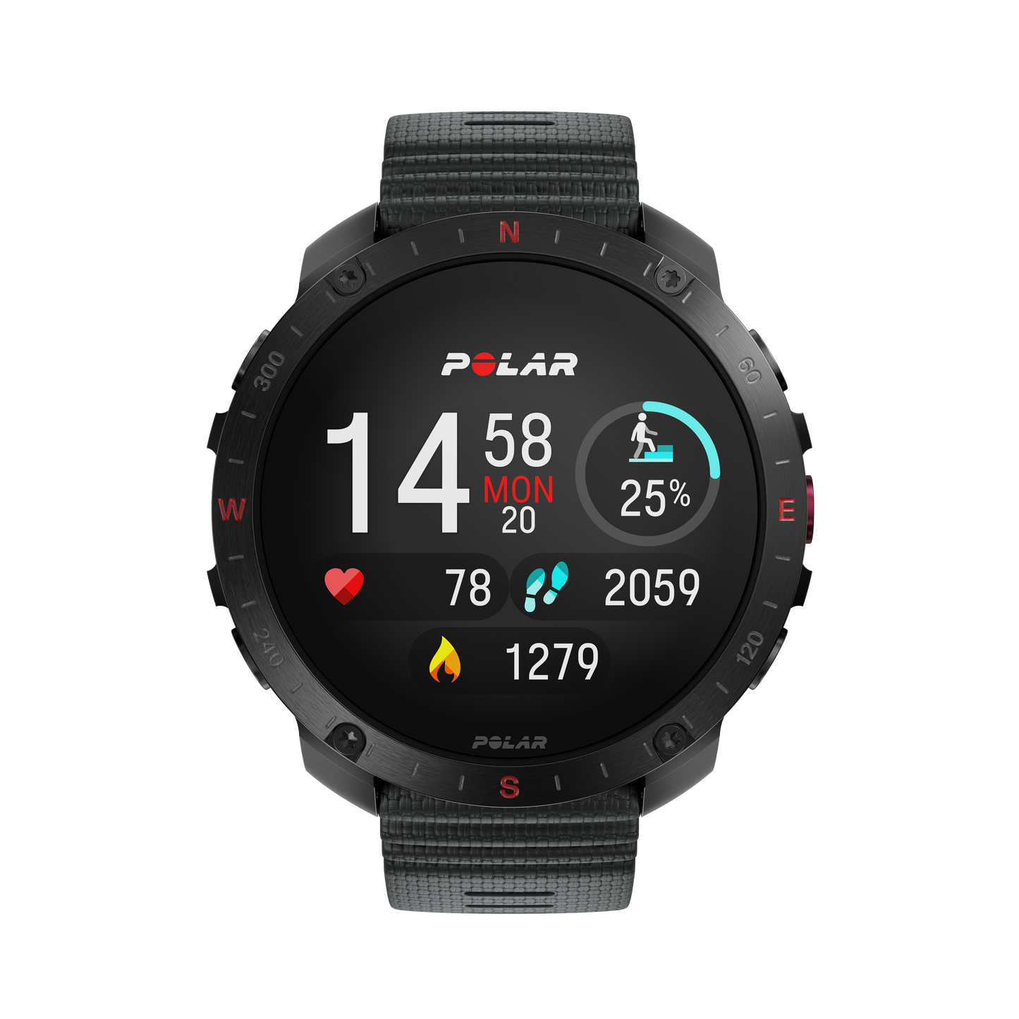 Ceas Polar Grit X2 Pro, Amoled, Night Black, M-L