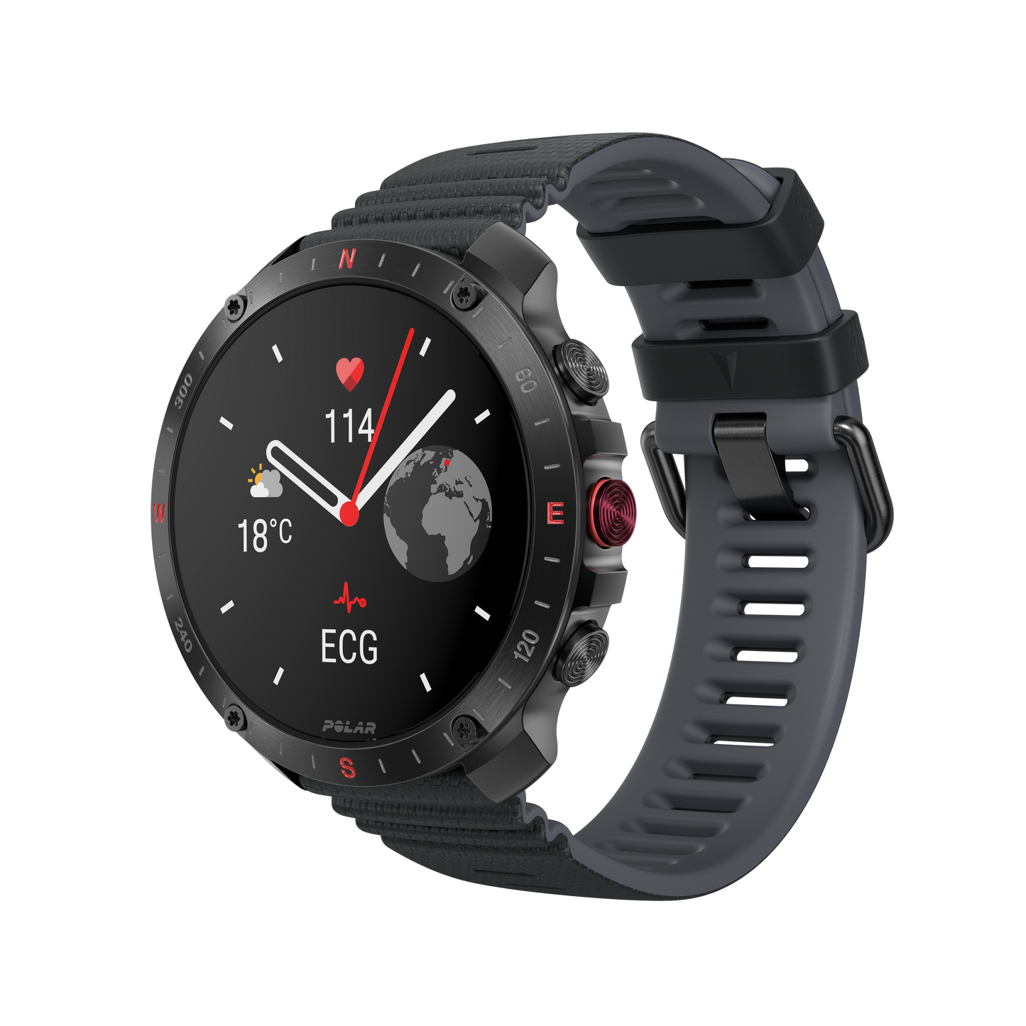 Ceas Polar Grit X2 Pro, Amoled, Night Black, M-L