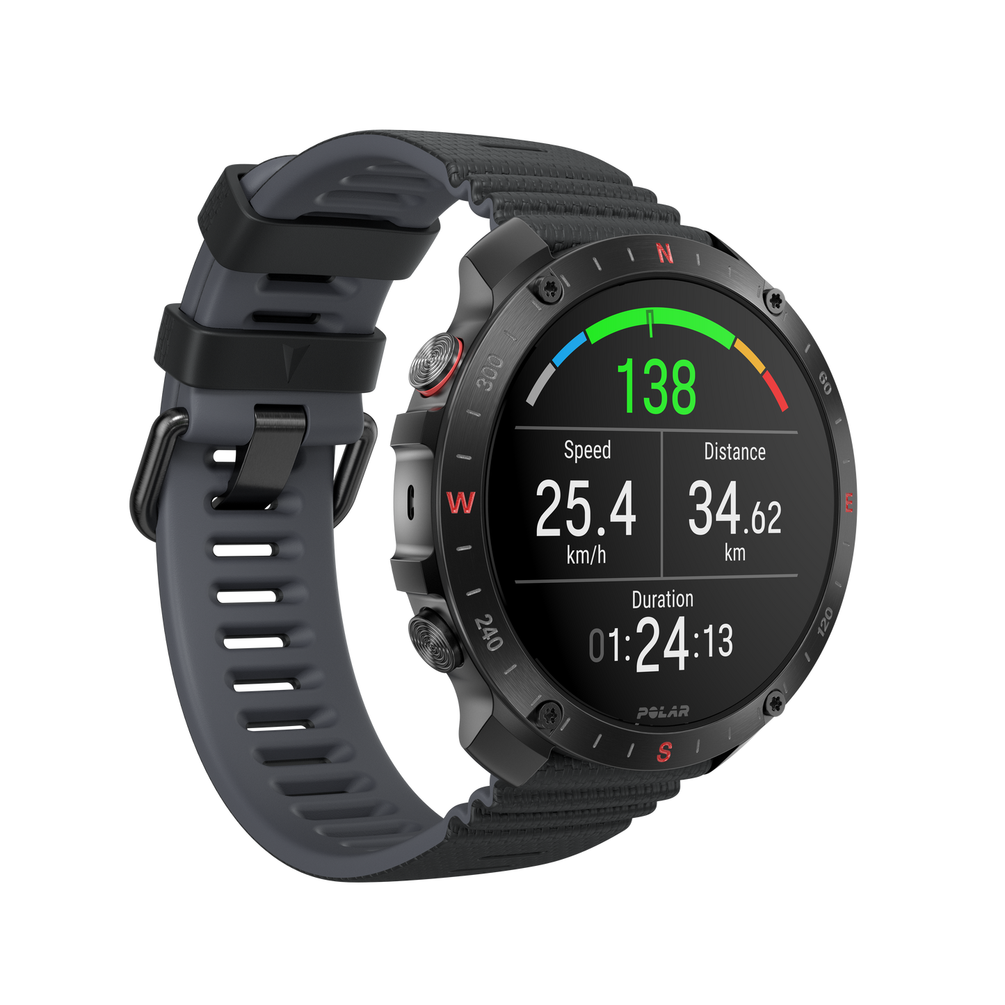 Ceas Polar Grit X2 Pro, Amoled, Night Black, M-L