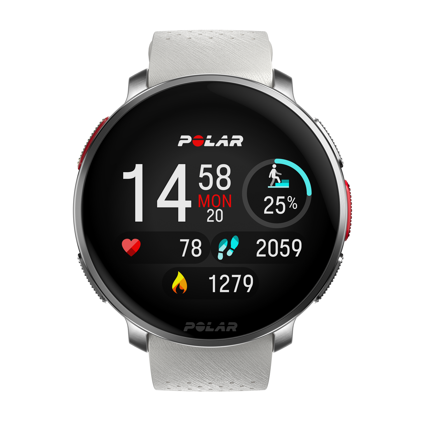 Ceas smartwatch Polar Vantage V3, M-L, Sunrise Apricot