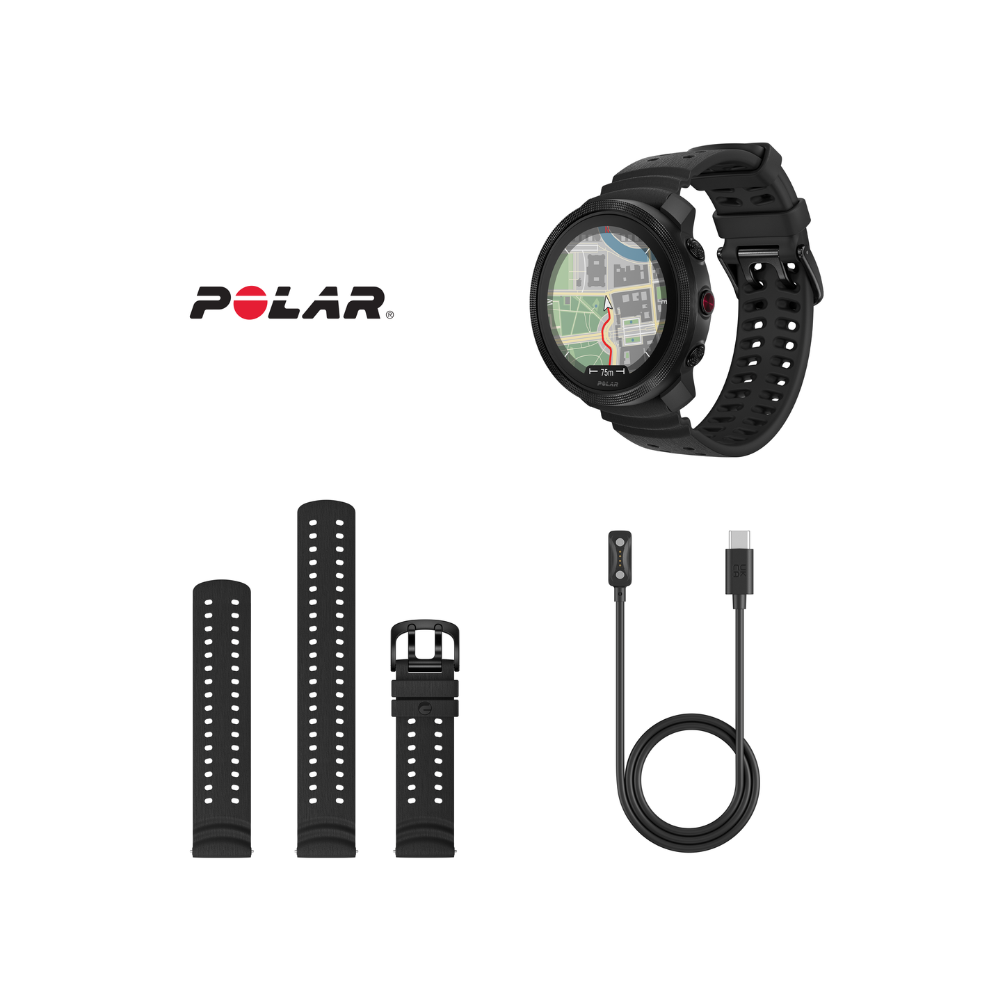 Ceas Polar Vantage M3, Amoled, Night Black